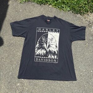 1991 Single Stitch Harley-Davidson Black Graphic T-Shirt